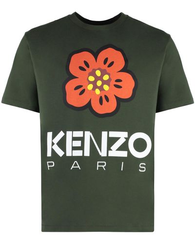 KENZO Cotton Crew-neck T-shirt - Green