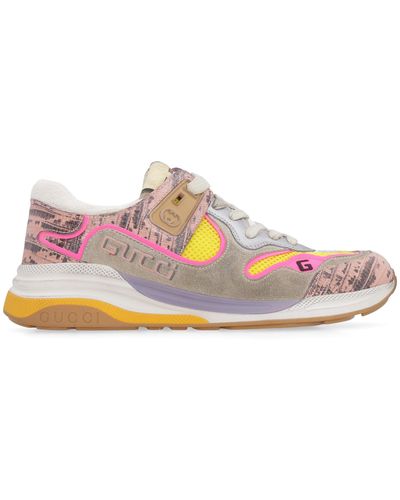 Gucci Ultrapace Fabric And Leather Trainers - Multicolour