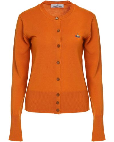 Vivienne Westwood Cardigan Bea in lana vergine - Arancione