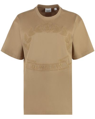 Burberry T-shirt oversize EKD con ricamo - Marrone