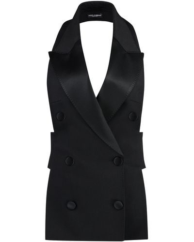 Dolce & Gabbana Double-Breasted Waistcoat - Black