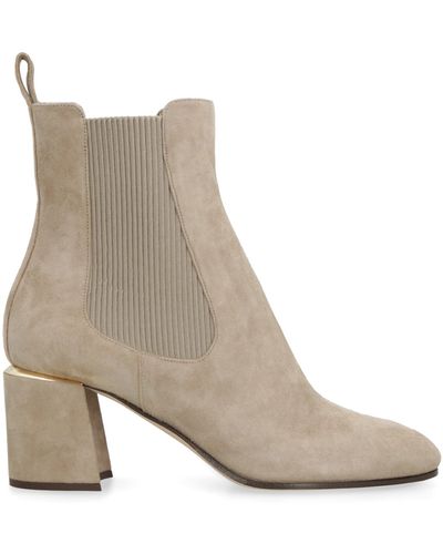 Jimmy Choo Chelsea boots The Sally 65 in suede - Marrone