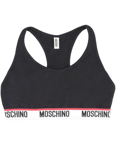 Moschino Logo-band Bra Top - Black