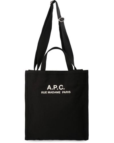 A.P.C. Recuperation Canvas Tote Bag - Black