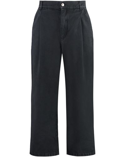 Isabel Marant Pantaloni Fostin in cotone - Blu