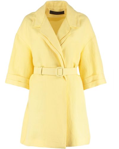 FEDERICA TOSI Linen Blend Jacket - Yellow