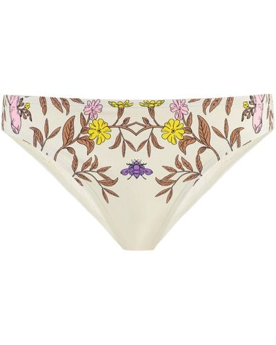 Tory Burch Printed Bikini Hipster - White