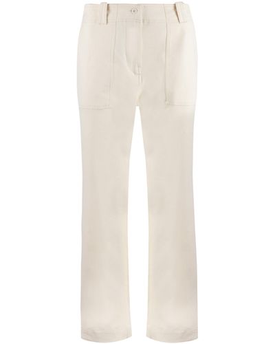 Weekend by Maxmara Pantaloni Eros in cotone stretch - Bianco