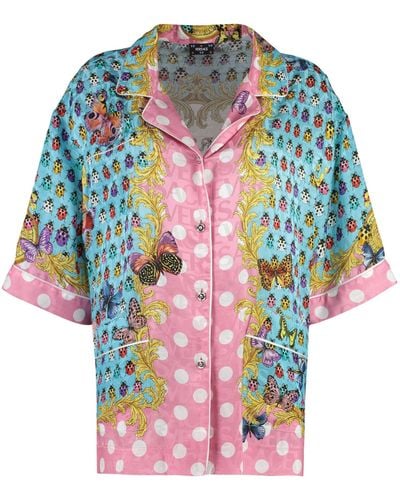 Versace Camicia in misto seta - Multicolore