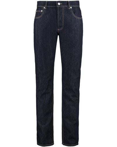 Alexander McQueen Jeans slim fit a 5 tasche - Blu
