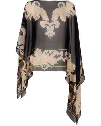 Etro Printed Silk Blouse - Black