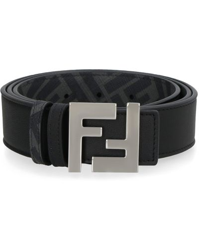 Fendi Cintura reversibile in pelle - Nero