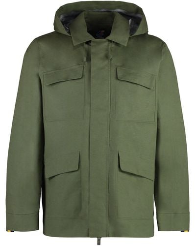K-Way Erhal Hoodie Full Zip Jacket - Green