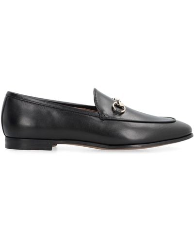 Gucci Jordaan Leather Loafers - Black
