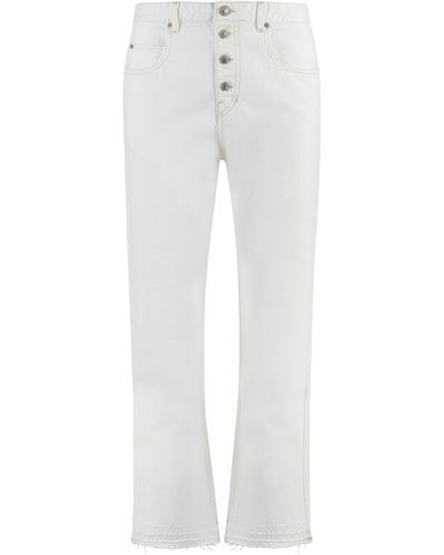 Isabel Marant Jeans straight leg Belden a 5 tasche - Bianco