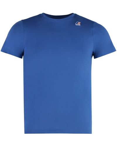 K-Way Edouard Cotton Crew-neck T-shirt - Blue