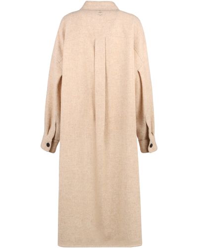 Isabel Marant Wool Blend Coat - Natural