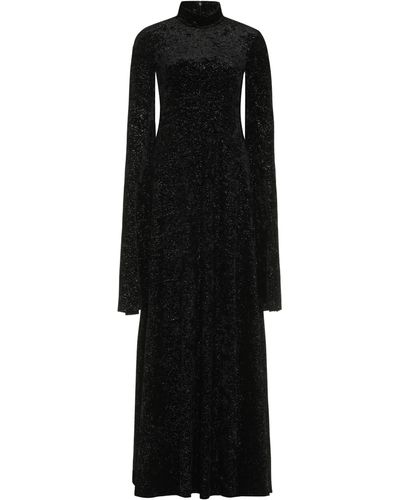 Balenciaga Velvet Maxi Dress - Black