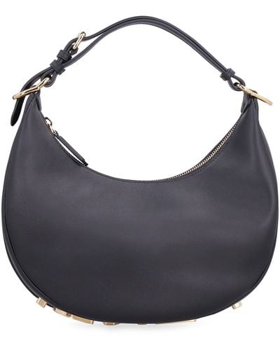 Fendi Graphy Leather Shoulder Bag - Blue