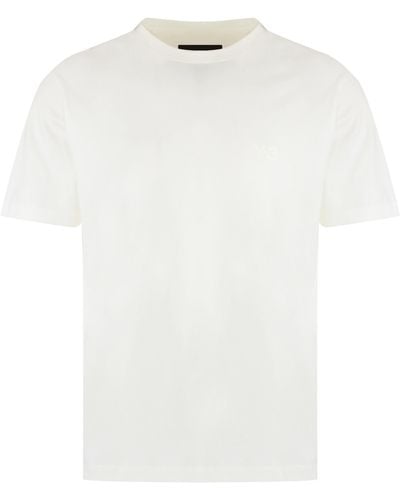 Y-3 T-shirt girocollo in cotone - Bianco
