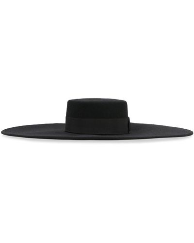Nina Ricci Wide Brim Hat - Black
