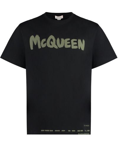 Alexander McQueen Maglietta MC Queen Graffiti - Nero