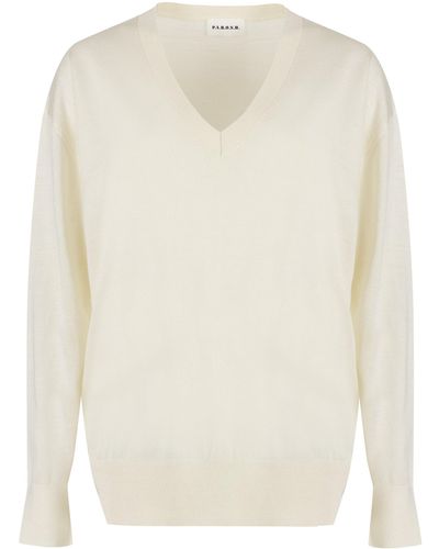 P.A.R.O.S.H. Pullover in cachemire - Bianco