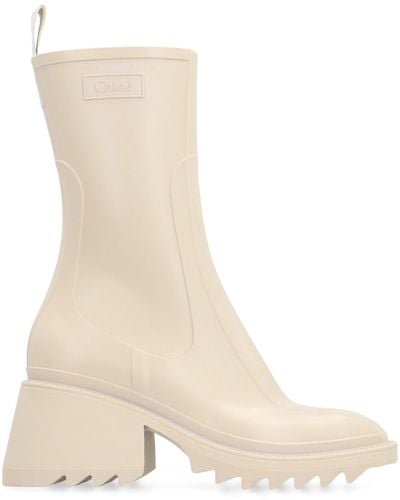 Chloé Betty Rubber Boots - Natural