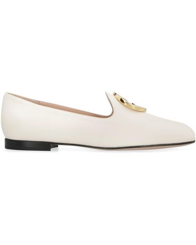 Gucci Leather Ballet Flats - White