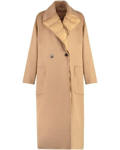 BOSS Callim Coat With Removable Inner Vest - Natural