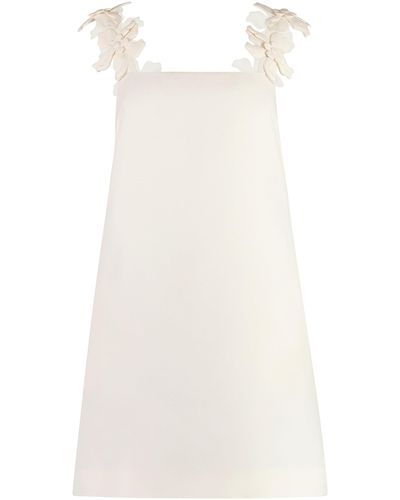 Valentino Wool And Silk Mini Dress - White