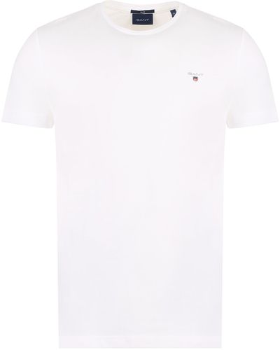 GANT T-shirt in cotone piquet - Bianco