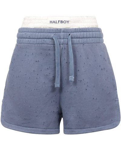 Halfboy Cotton Shorts - Blue