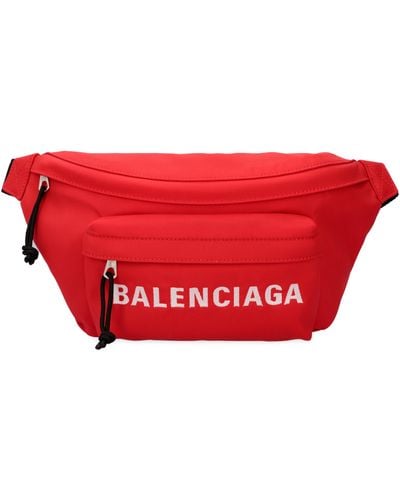 Balenciaga Wheel Nylon Belt Bag - Red