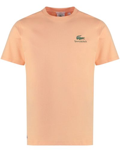 Sporty & Rich Lacoste x - T-shirt Play Tennis con logo - Bianco