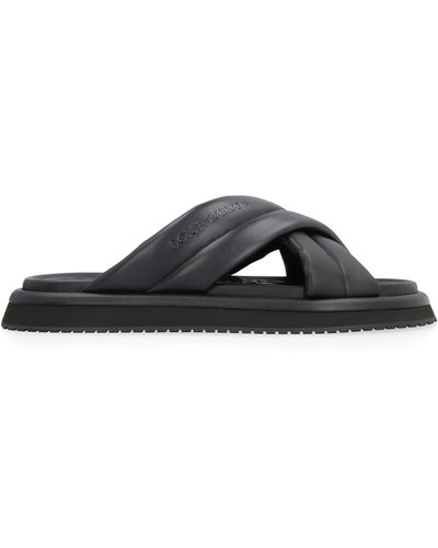 Dolce & Gabbana Eco-leather Slides - Black