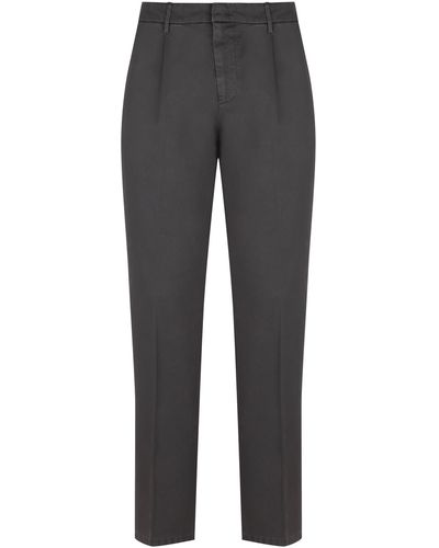 Dondup Ralp Cotton Chino Trousers - Grey