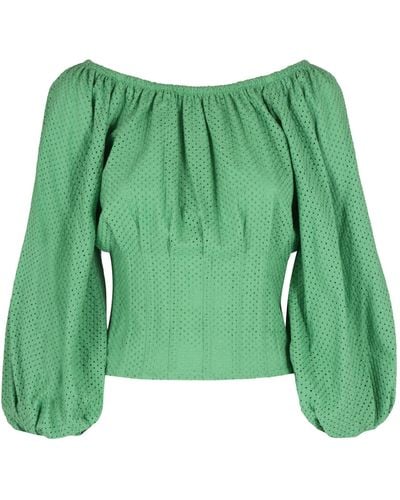 FEDERICA TOSI Off-the-shoulder Blouse - Green