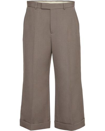 Gucci Wool Gabardine Trousers - Grey