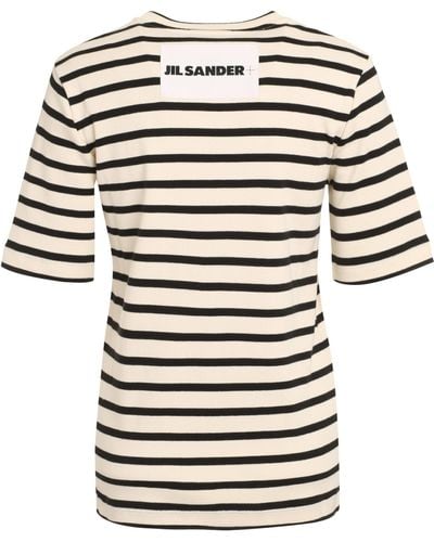 Jil Sander T-shirt girocollo in cotone - Bianco