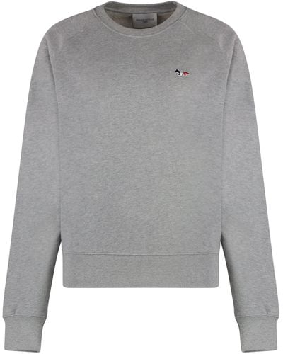 Maison Kitsuné Cotton Crew-neck Sweatshirt - Grey