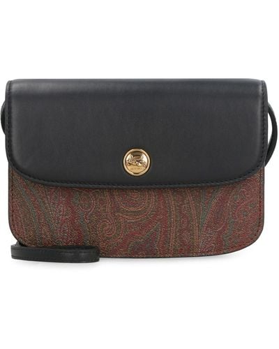 Etro Borsa a tracolla Essential con motivo Paisley - Nero