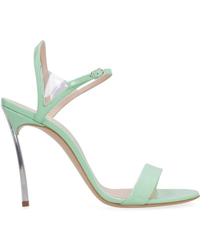 Casadei Patent Leather Sandals - Green