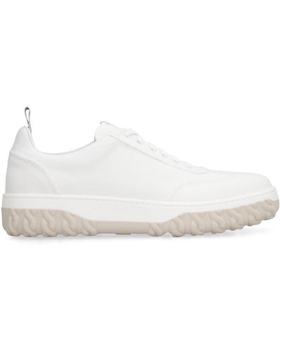 Thom Browne Sneakers Field in canvas - Bianco