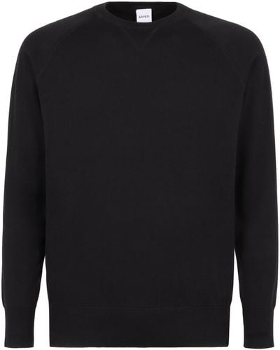 Aspesi Cotton Crew-neck Sweatshirt - Black