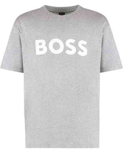 BOSS Cotton Crew-neck T-shirt - Grey