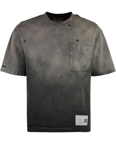 Maison Mihara Yasuhiro Cotton Crew-neck T-shirt - Grey