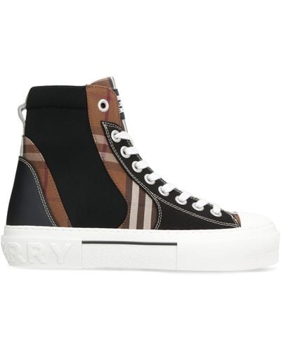 Women's burberry high top best sale sneakers