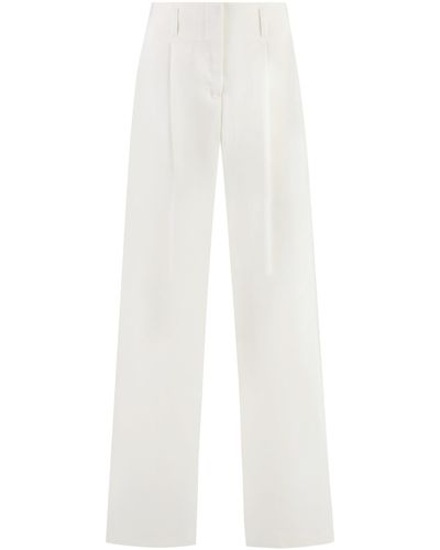 Golden Goose Flavia Wool Blend Trousers - White