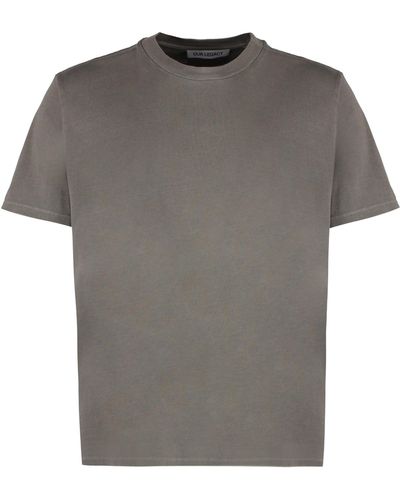 Our Legacy Cotton Crew-Neck T-Shirt - Grey